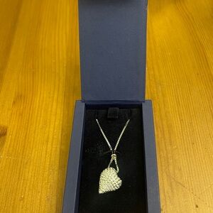 NWT Swarovski Silver Heart Necklace
